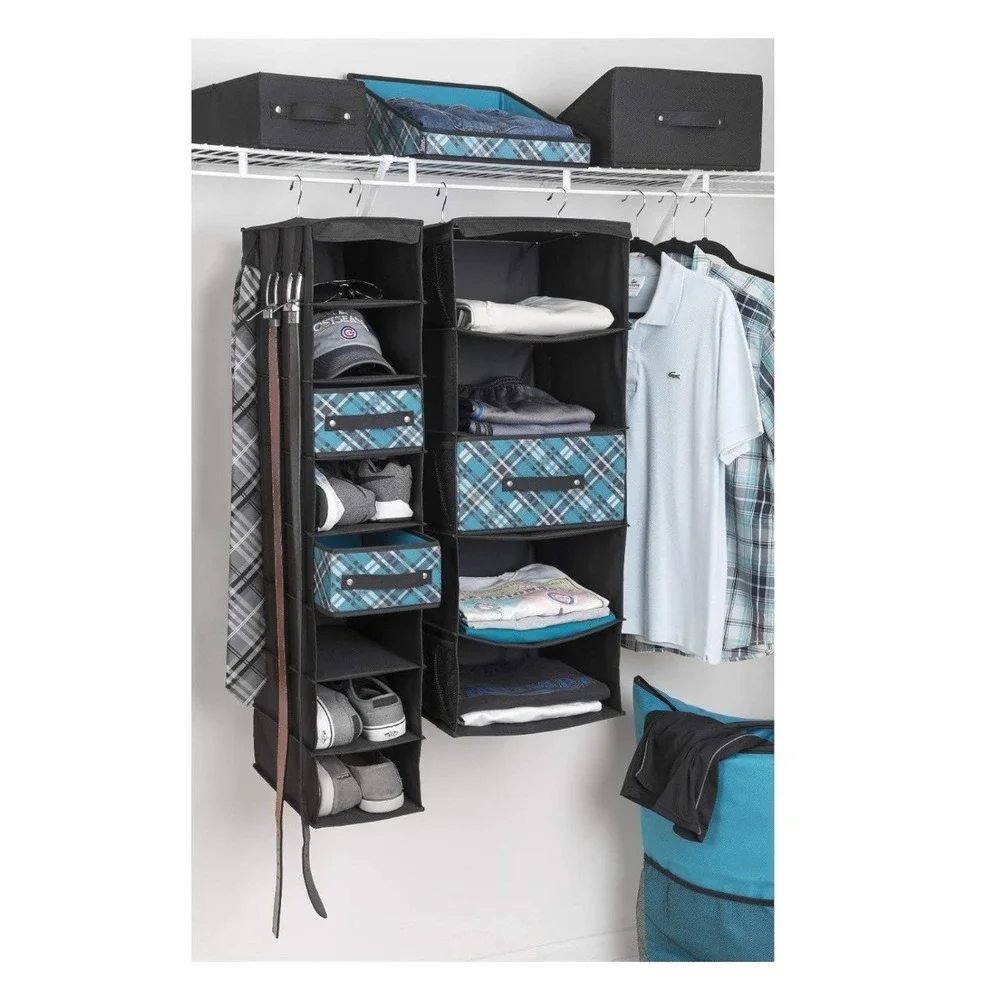 8-Shelf Closet Organizing Shelf Unit Metal Frame Additional Drawers Available‎